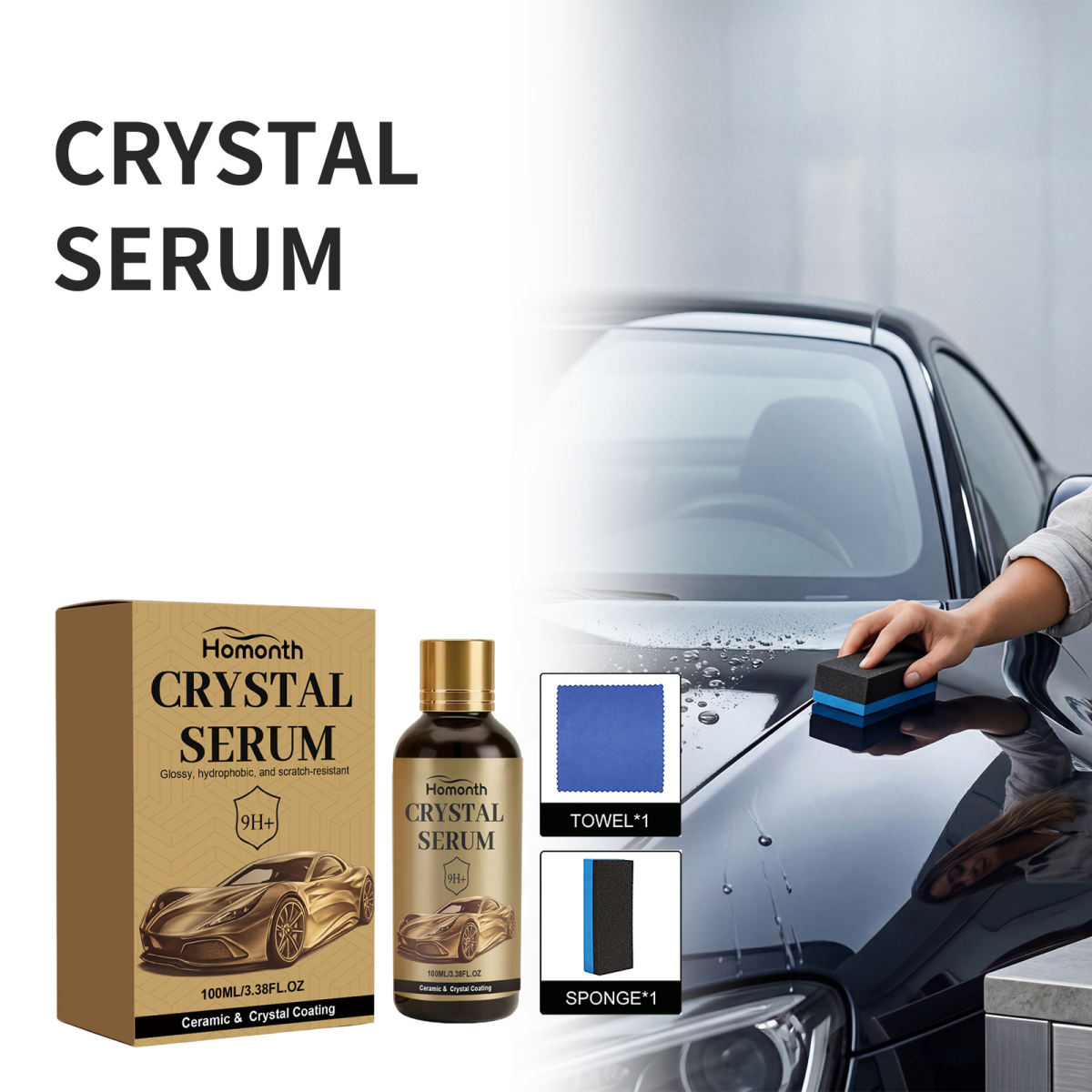 HOMONTH Automotive Ceramic Coating Kit Automotive Paint Resurfacing, Brightening, Stain Resistance, And Convenient Care Coating Set