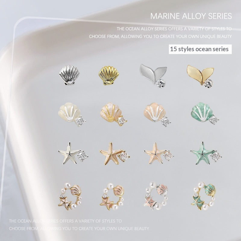 Metallic Ocean Series Nail Art Accessories