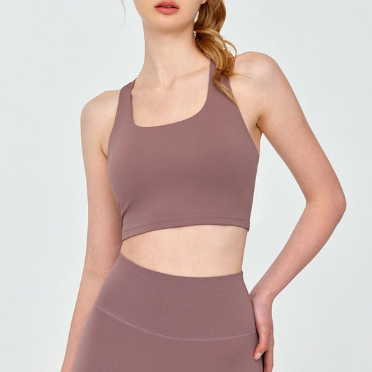 Nude Feel Yoga Vest With Chest Pad Sports Underwear