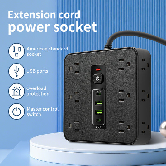 TK Prohibits The Sale Of American Standard Household Office Intelligent American Standard Plug-in Multi-hole Socket With USB Charging Plug-in Board PD Switching Power Supply Overload Protection Pl