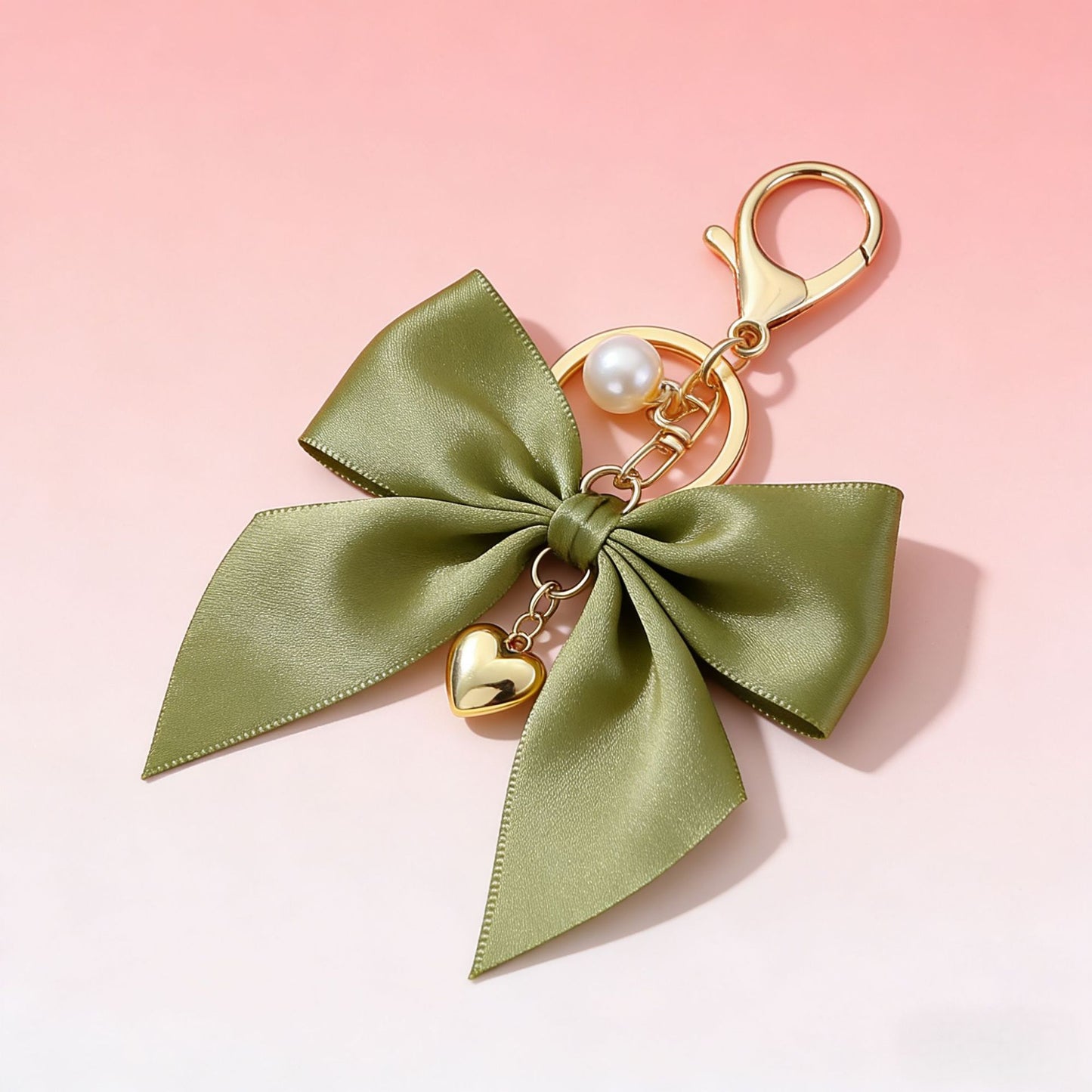 Korean-style Ribbon Bow Keychain Pendant Bag And Car Decoration