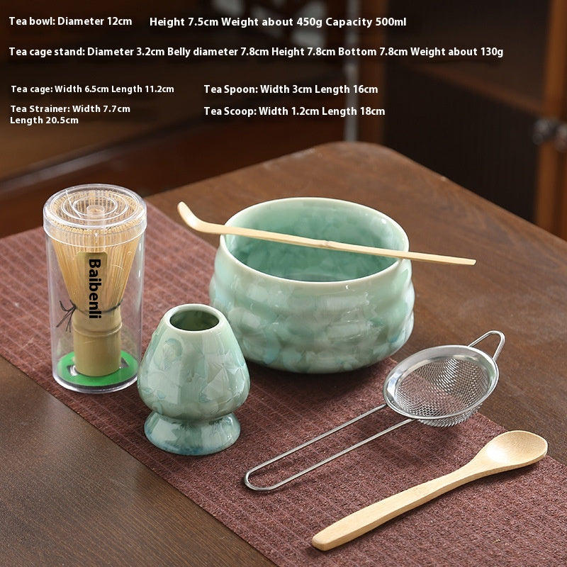 Crystal Glaze Matcha Japanese Style Kung Fu Tea Set Accessories