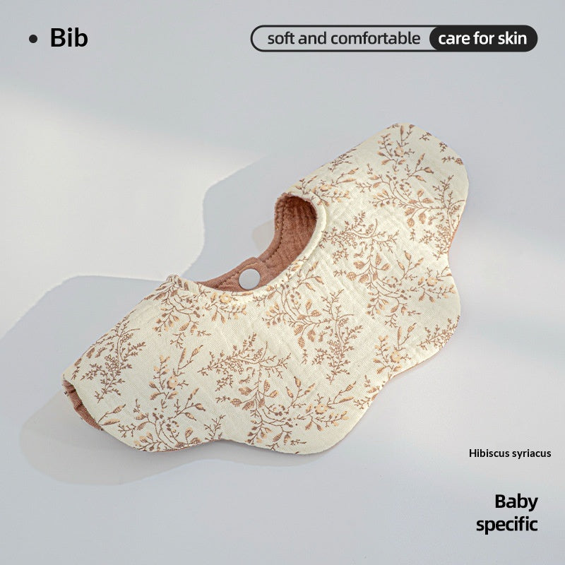Cotton Highly Absorbent Leak-proof For Feeding Babies And Toddlers Petal-shaped Bib