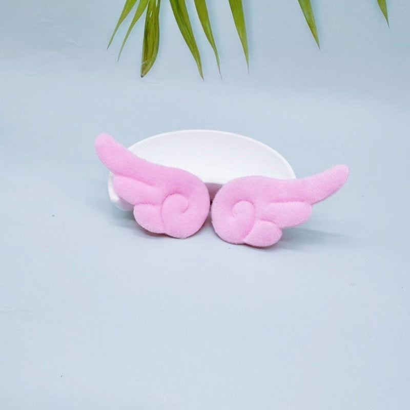 Cute Double-sided Plush Angel Wings DIY Accessories Hair Clips Barrettes Cake Toppers Toy Decoration Materials