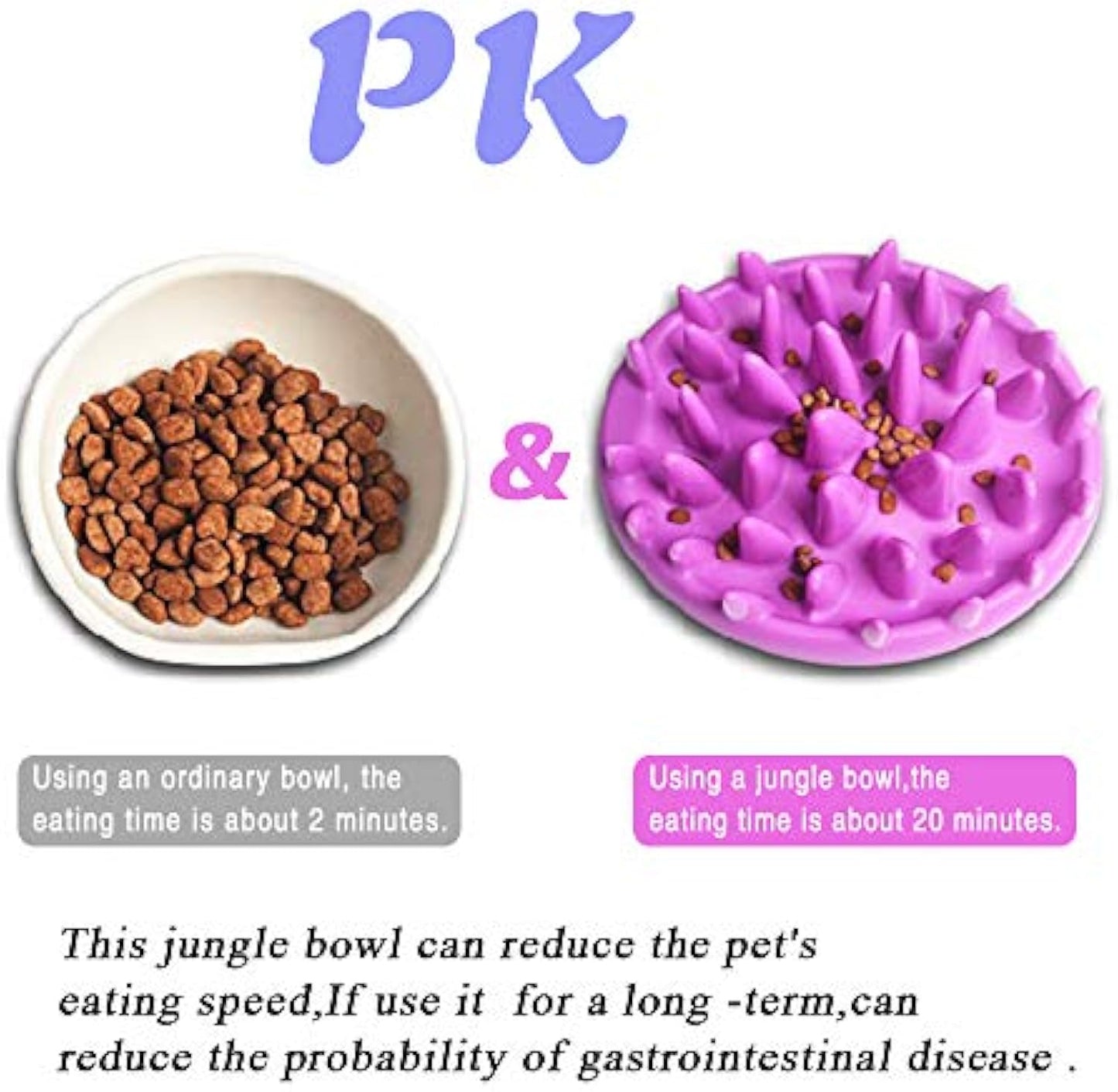 Cat Slow Feeder Bowl  Non-Slip Cat Feeding Bowl Anti-Choking Dog Food Bowl Jungle Puzzle Cat Catch Interactive Feeder Suitable For Dog