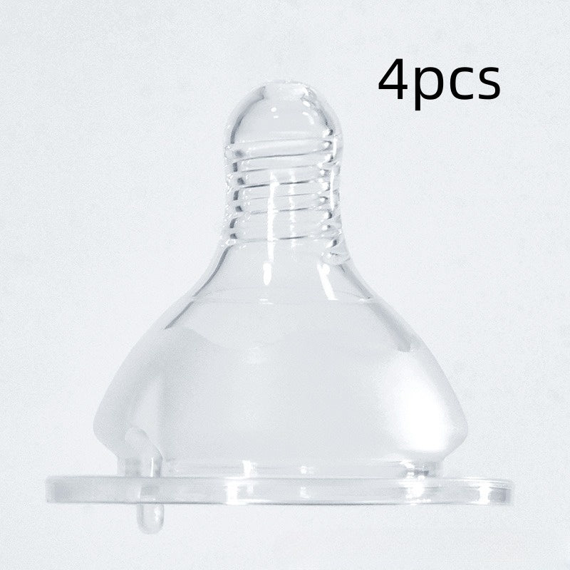 Newborn Baby Wide Mouth Feeding Bottle Liquid Silicone Nipple