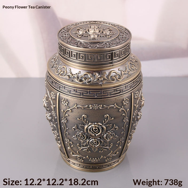 Creative Metal Tea Canister For Home Living Room
