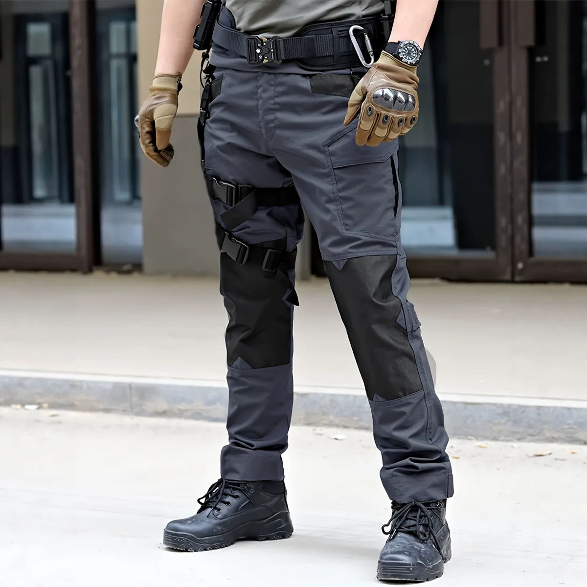 Mens Outdoor Combat Training Cargo Pants With Multiple Pockets