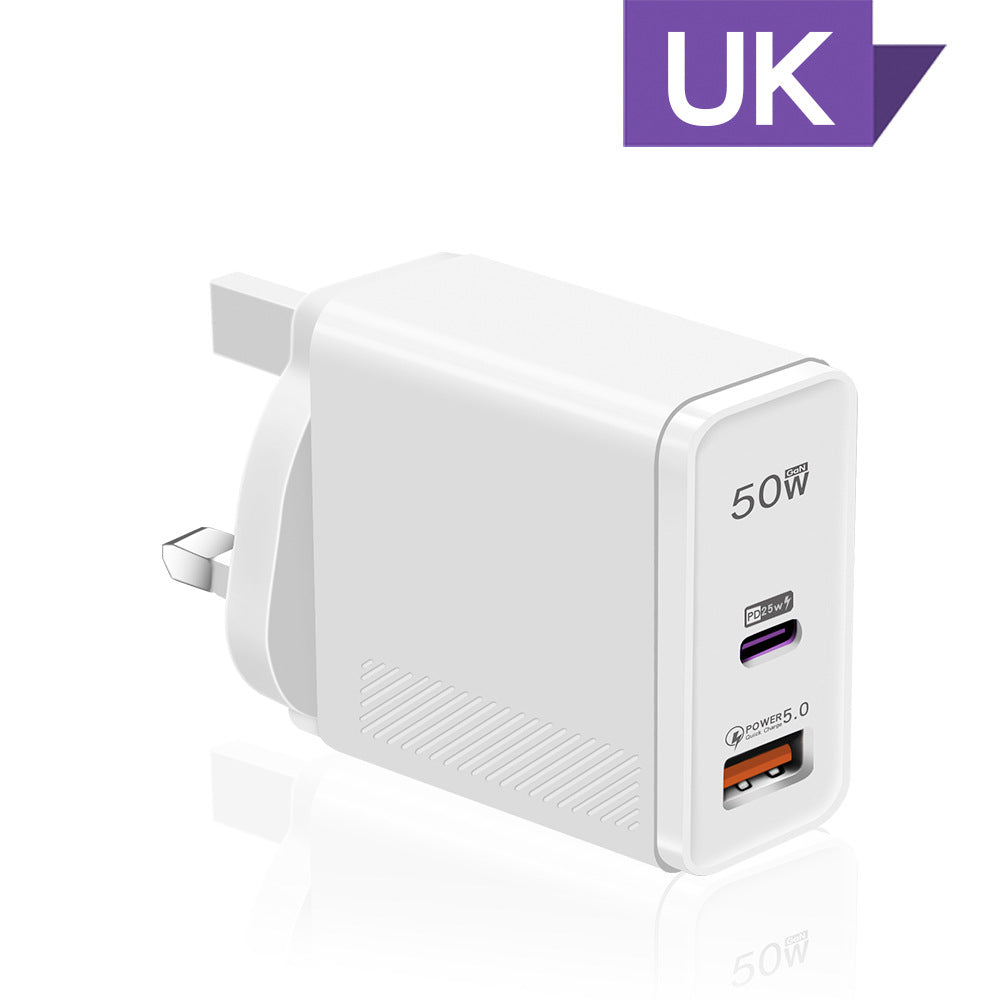 50W Super Fast Charging EUUSUK Standard Charger