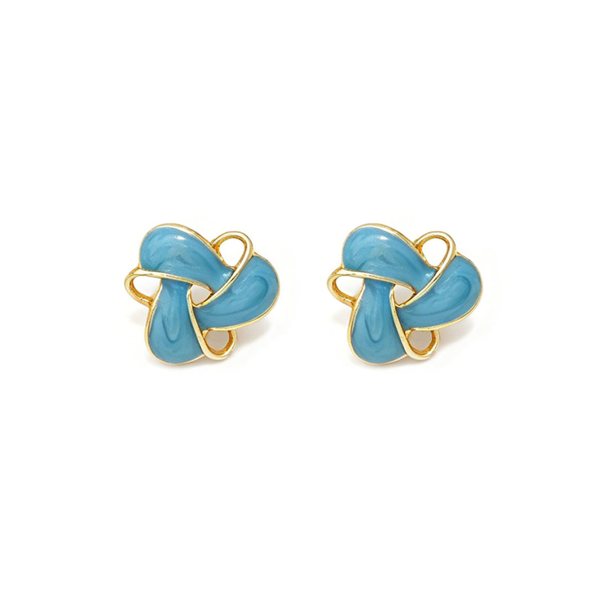 Hot Selling Cross-border Minimalist Versatile Geometric Enamel Earrings, Light Luxury Premium Texture Niche Design Stud Earrings For Women