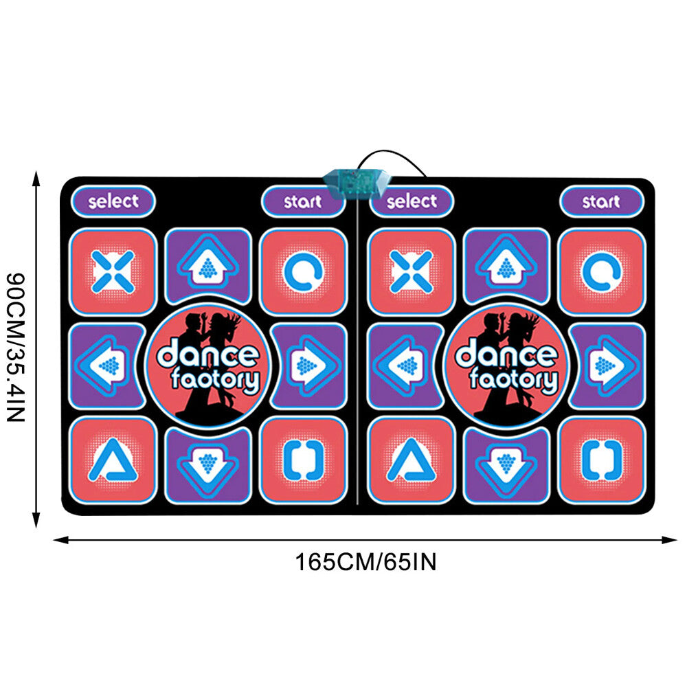 Double Dance Mat For Kids Child Adults Wireless Dancer Step Pads Non-Slip Home