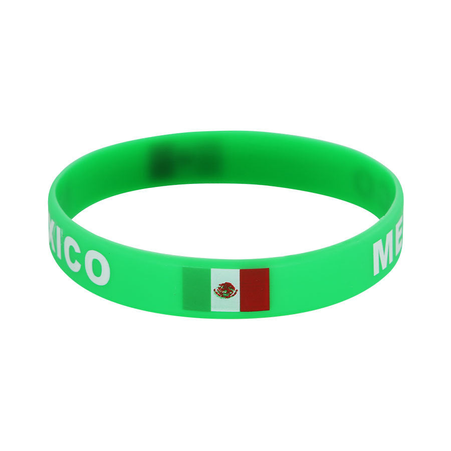 Multi Country Flag Silicone Bracelet Set, World Soccer Football Tournament Wristbands, Unisex Rubber Sports Wristband, Patriotic Stretch Bracelets For Fans Gift
