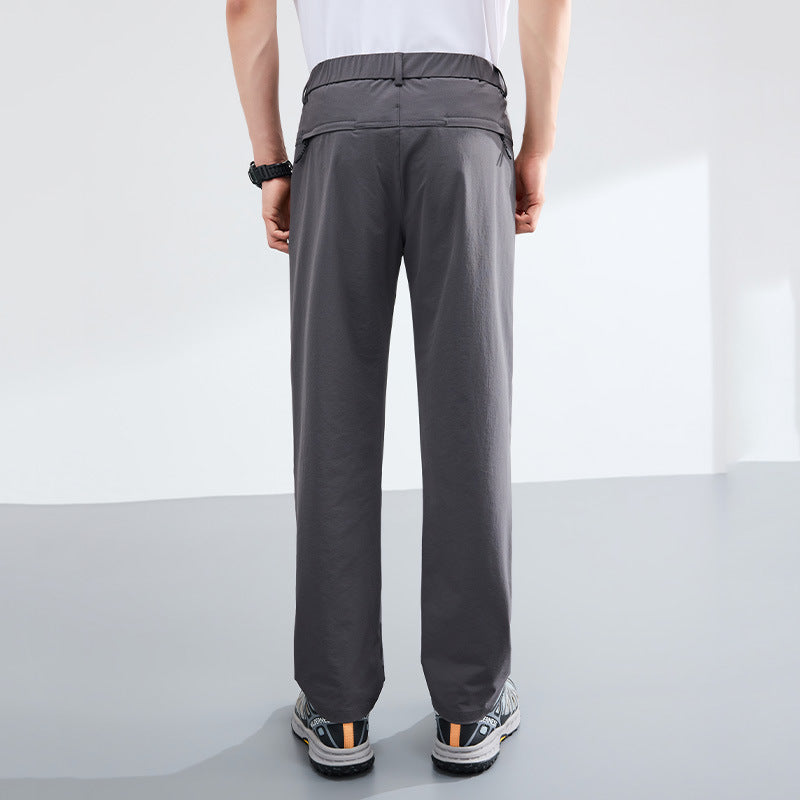 Summer Ice Silk Cooling High-Elastic Mens Casual Pants