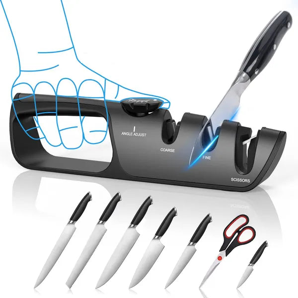 Knife Sharpener 5 In 1 Adjustable Angle Kitchen Grinding Machine Professional Knife Scissors Sharpening Tools Home Kitchen Knife