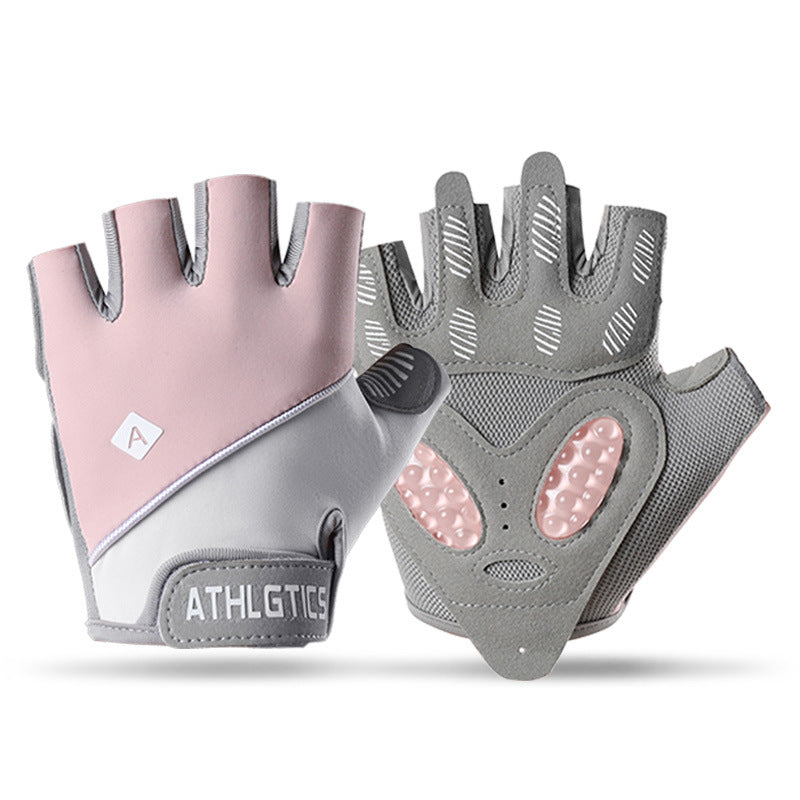 Cycling Half-Finger Outdoor Fitness Sun Protection Fishing Ice Silk Thin Gloves