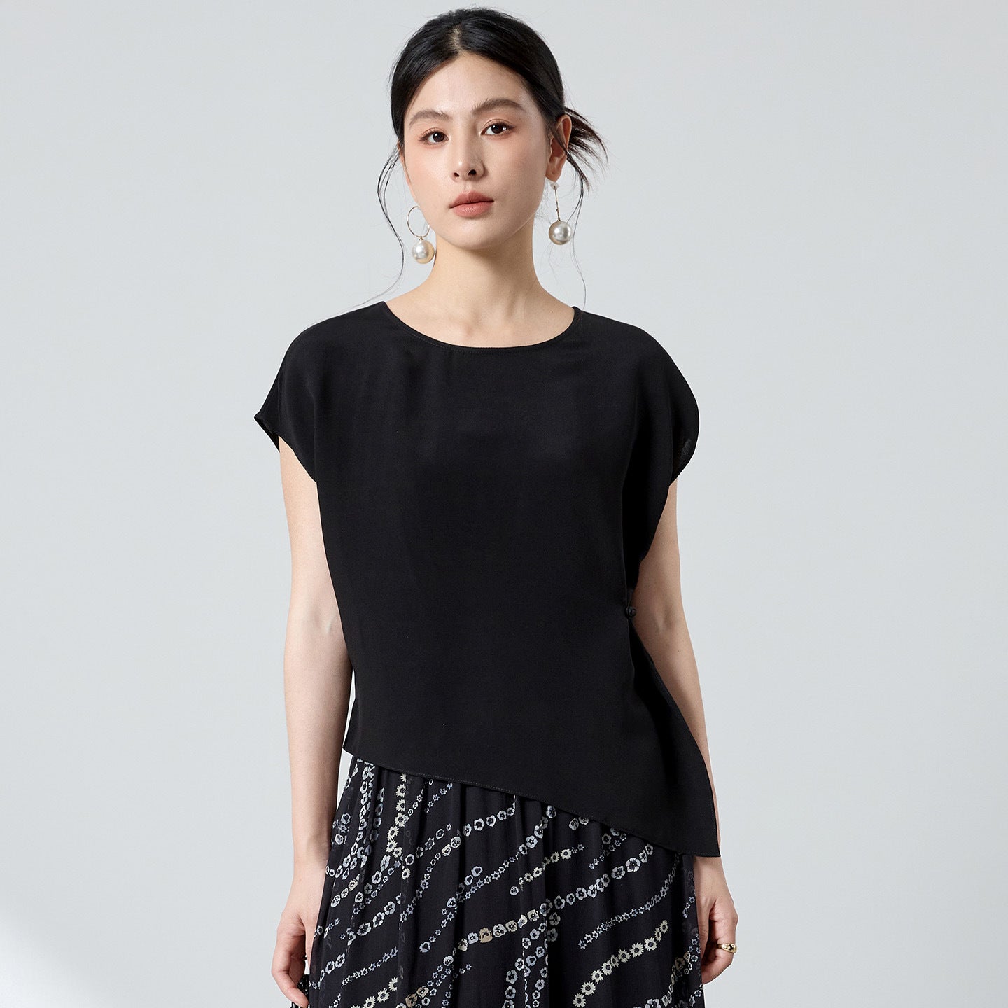 New Chinese-style Versatile Solid-color T-shirt Top