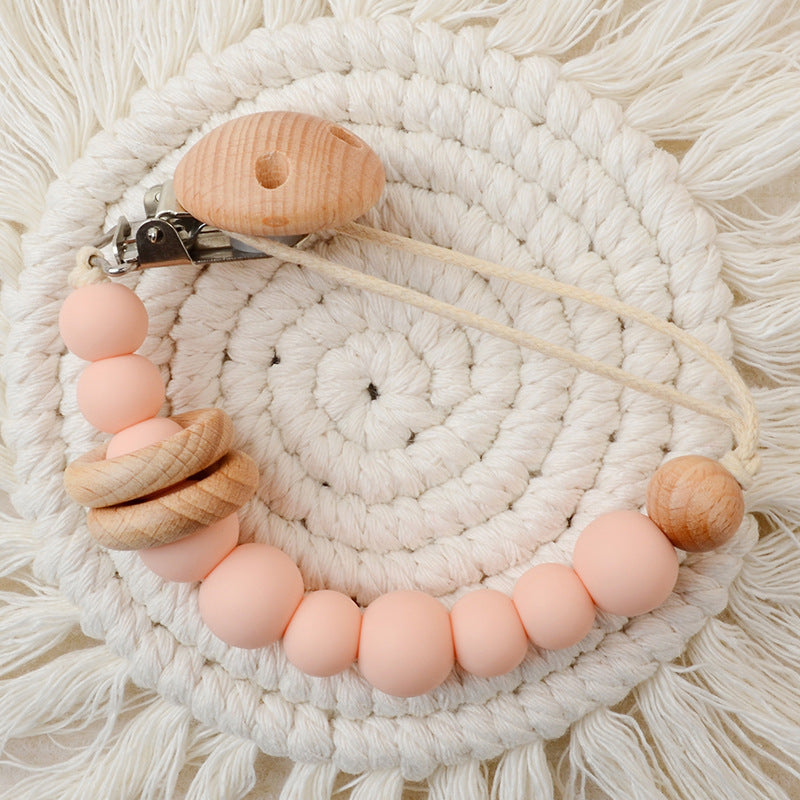 Baby Supplies Creative Baby Silicone Beads Teething Chewable Pacifier Chain Anti-Lost Strap