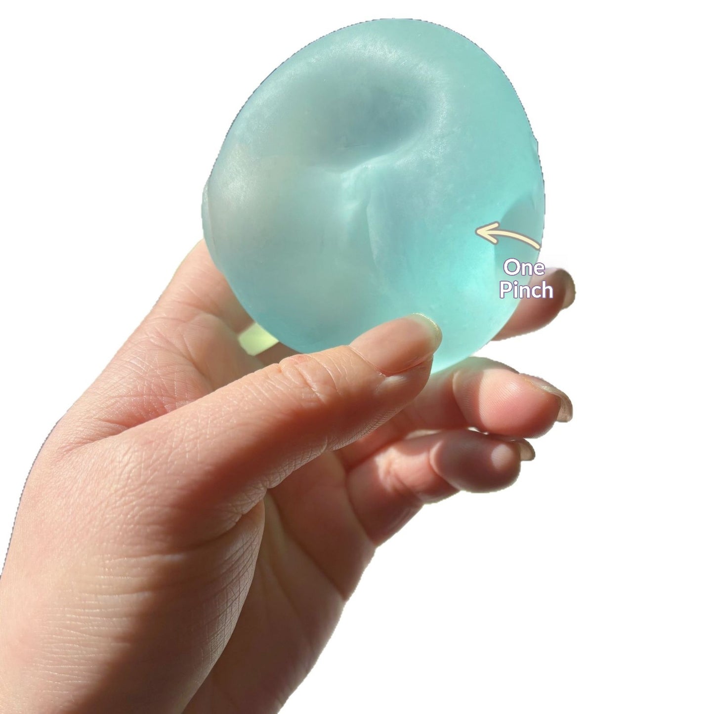 Best Selling Coconut Oil Translucent Blue Malt Candy Stress Relief Toy