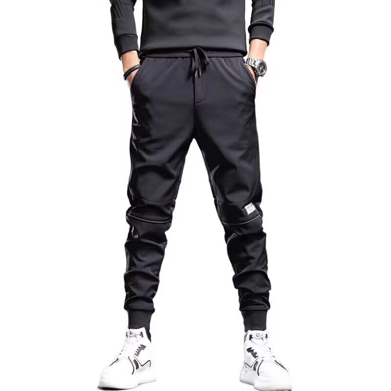 Quick-Drying Autumn Casual Mens Stretch Slim-Fit Korean-Style All-Match Ankle-Tied Sweatpants