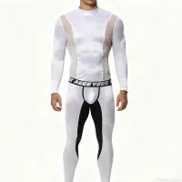 Men's Ice Silk Thin High Elastic Shaping Tight Fitness Sports Leggings
