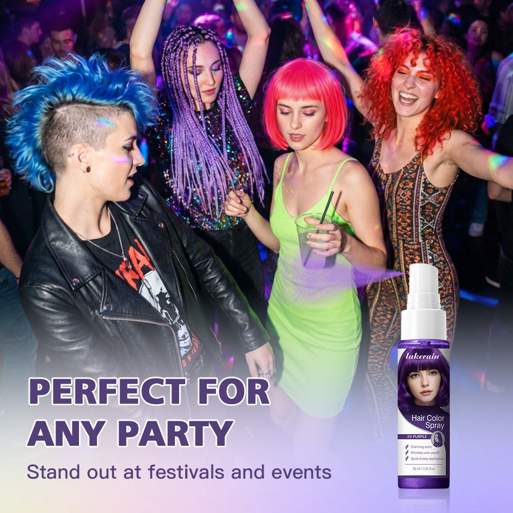 Temporary Hair Spray, Fashion Event Party Color-Boosting Hair Mist