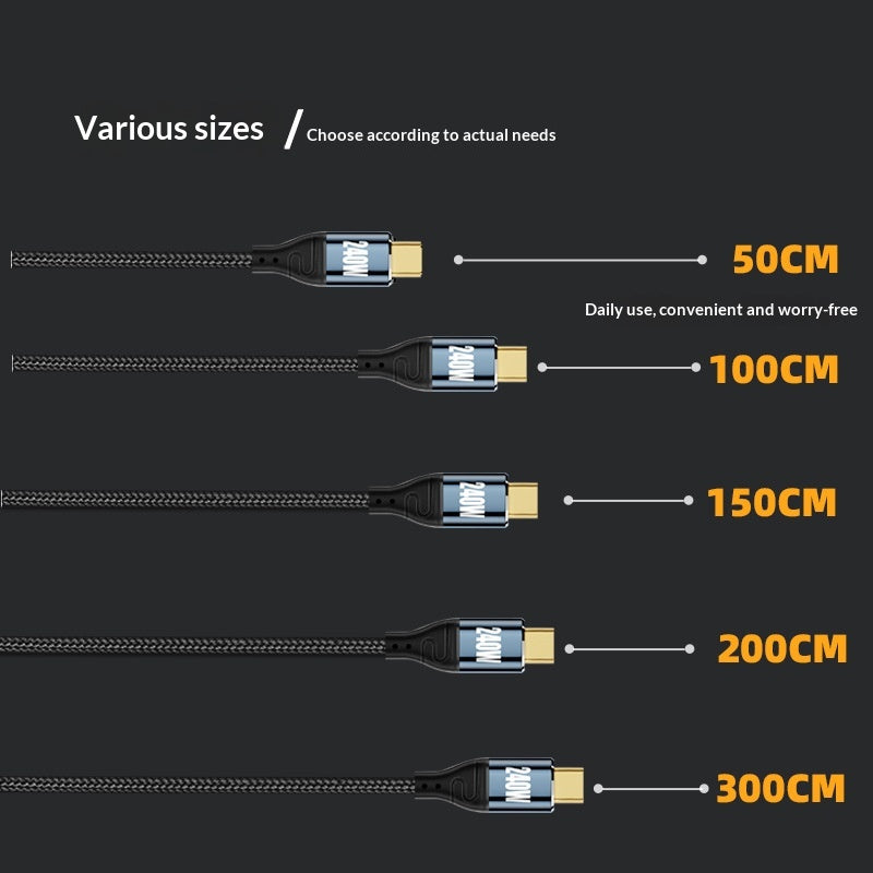240W Super Fast Charging PD 31 Dual-Head Type-C Cable