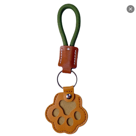 Pet Fur Memory Charm Leather Keychain Keepsake For Dog Cat Hair Paw-Shaped Design Memorial Sympathy Gift For Grieving Owners