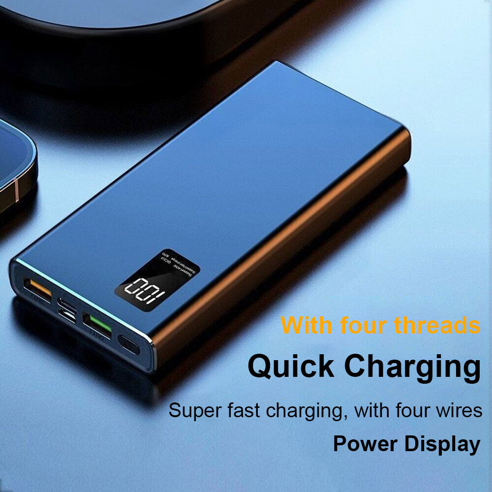 9000000mAh Power Bank Pack Fast Charger 2 USB External Battery For Mobile Phone