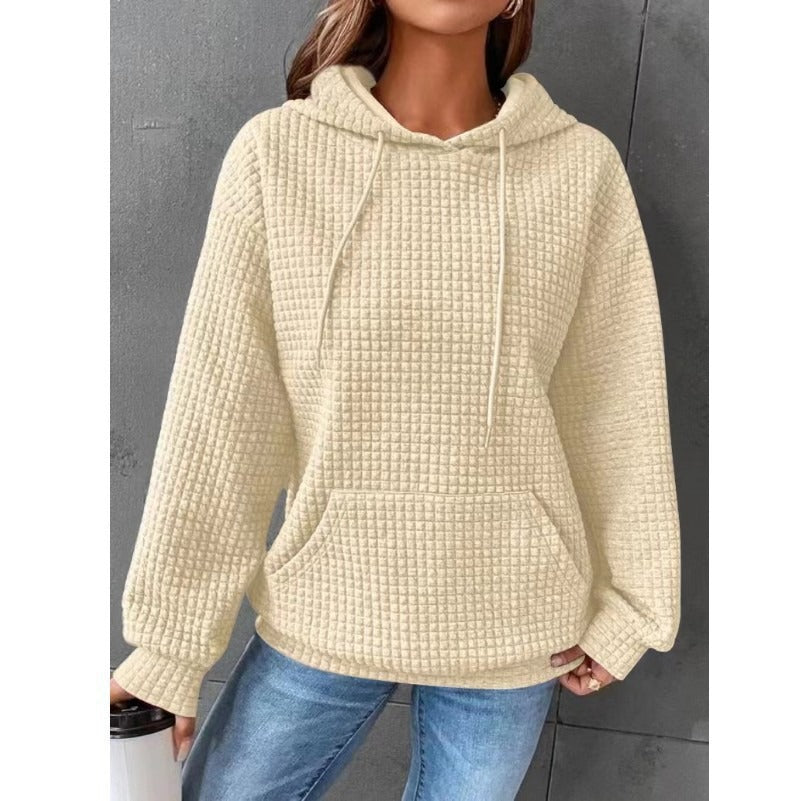 Women's Solid Color Crew Neck Long Sleeve Sweatshirt, New Arrival Elegant Basic Top For Autumn & Winter