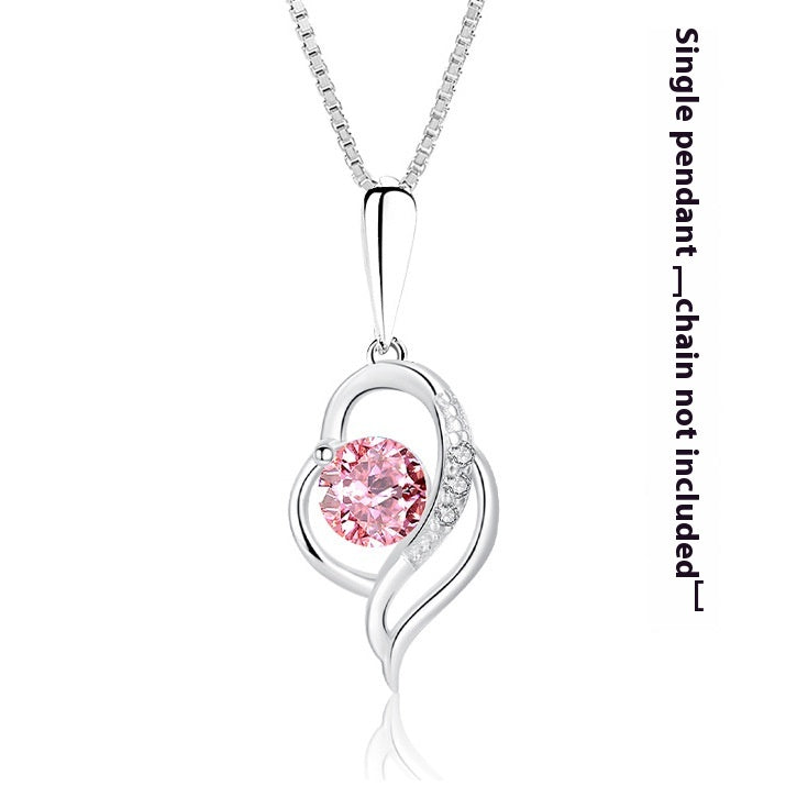 Fashion Korean-style Heart-shaped Navy Blue Love Pendant