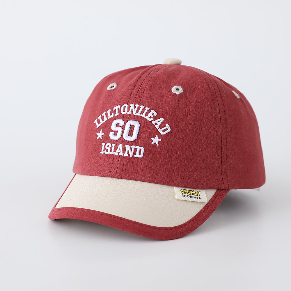 Children's Multi-color Edge-padded Multi-letter Three-dimensional Embroidered Adjustable Fashionable And Trendy Curved-brim Baseball Cap Suitable For Outdoor Travel And Entertainment