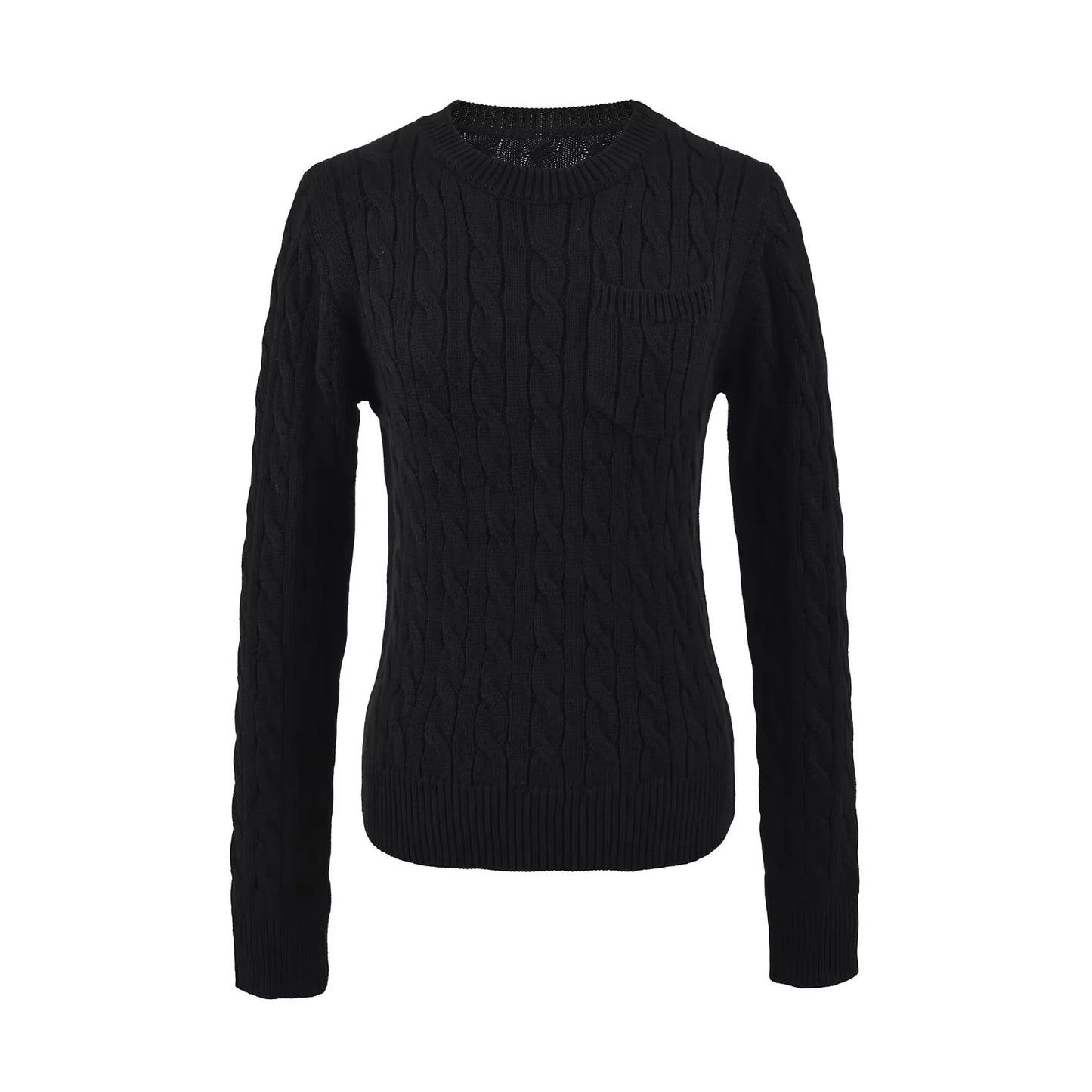 Korean-style Relaxed Versatile Purple Sweater For Petite Women