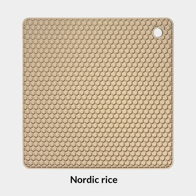 Insulated Silicone Honeycomb Mat Square Kitchen Placemat