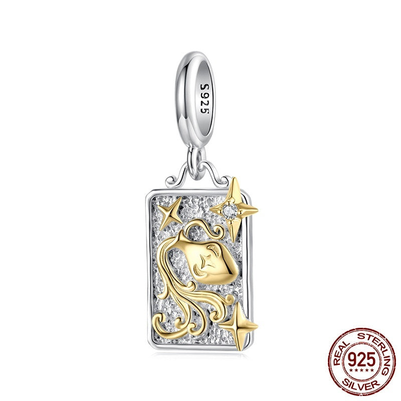 S925 Sterling Silver Twelve Constellation Pendant Ornaments Accessories