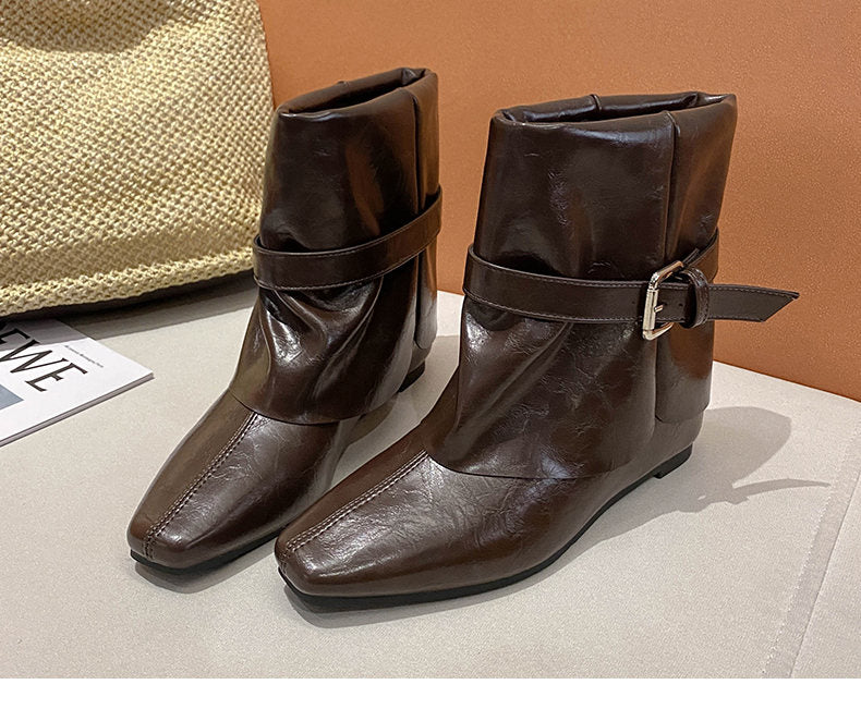 Women French Retro Pointed Toe Ankle Booties, Maillard Style Slim Skinny Boots, 2026 Autumn Fashion Low Cut Boots Ladies Casual Dress Boots