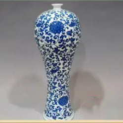 Ceramic Vase Blue-and-white Porcelain Ornament Plum-blossom Beauty Bottle