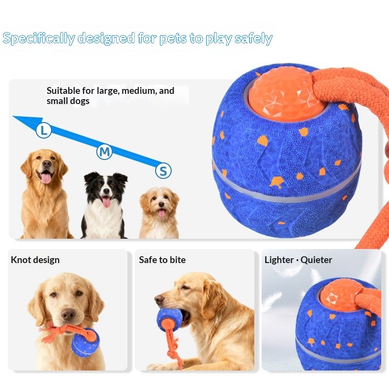 Pet Electric Smart Rolling Ball Sound-Playing Spinning Teething Toy Ball