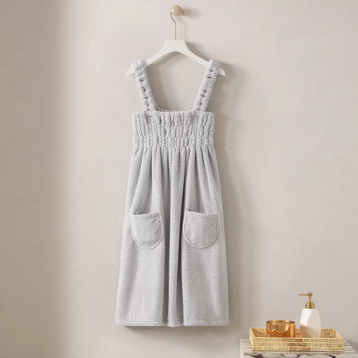 Womens Bath Towel Bra Wearable Absorbent Bath Skirt