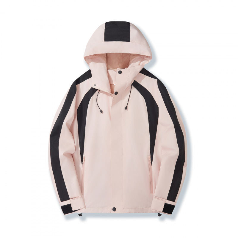 Hooded Sport-Style Jacket Mens Casual Outdoor Waterproof Coat