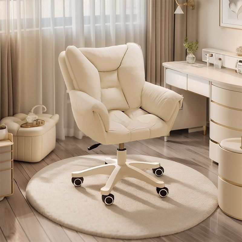 Elevating And Swiveling Makeup Chair With Backrest For The Bedroom