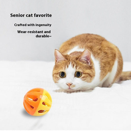 Cat Toy Hamster Totoro Dogs And Cats Plastic Round Hollow Double Color Pet Bell