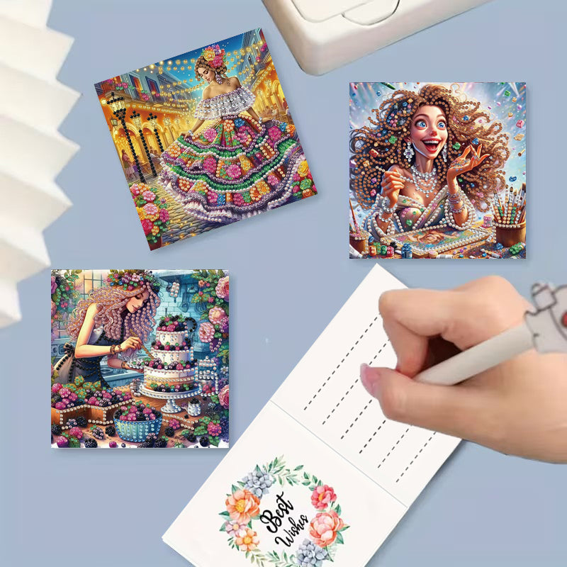 DIY Diamond Painting Kit Birthday Card Kit, Unique Mom Birthday Pattern Design, Water Diamond Painting Art Mosaic Postcards, Festival Cards Perfect For Families, Friends, And Lovers, Handmade Gifts