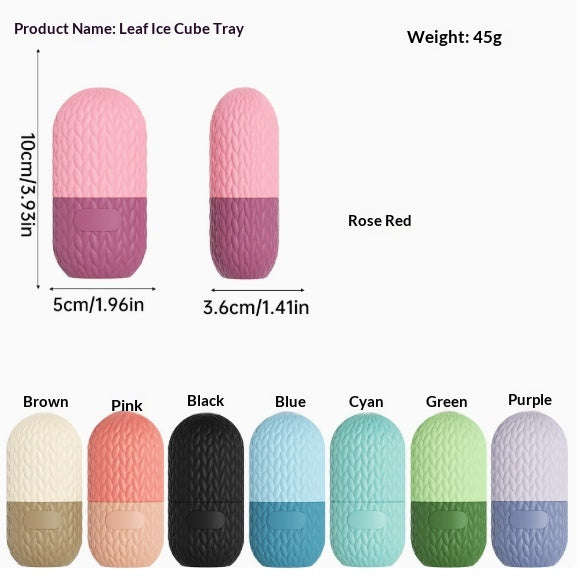 Facial Ice Compress Facial Massage Beauty Ice Tray Silicone Ice Cube Mold