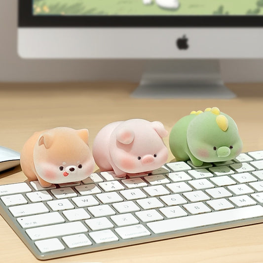 Fluffy Office Desk Monitor Screen Computer Decor