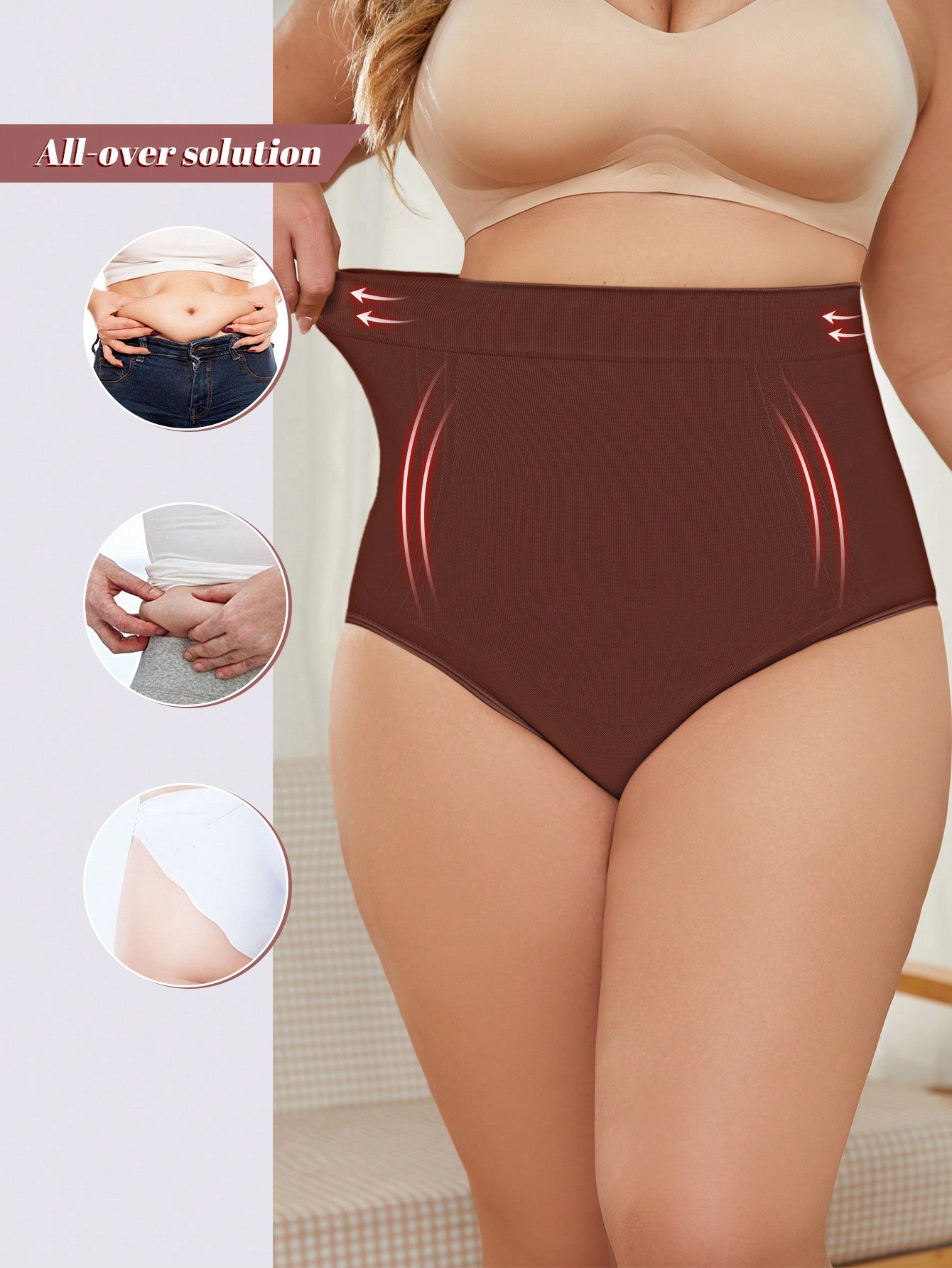 High-Waisted Shapewear Shorts For Women Tummy Control Butt Lifter Thigh Slimmer Seamless Body Shaper