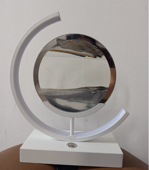 Glass Quicksand Painting Table Lamp, Creative Stress-relief For The Office And Home