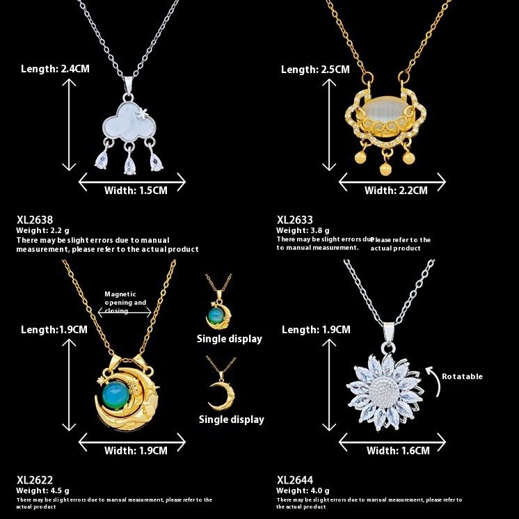 European And American Moon Necklace Niche Non-fading High-grade Accessories