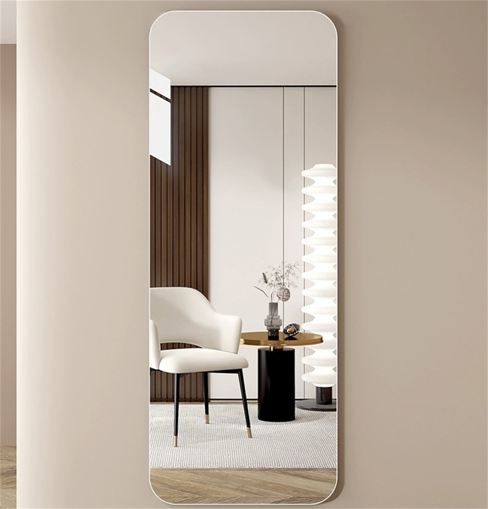65 X 24  Inch Full Body Round Corner Mirror For Living Room Bedroom Cloakroom Wall Hanging With Hanging Hole High Quality 5mm Silver Mirror  Explosion-proof Glass