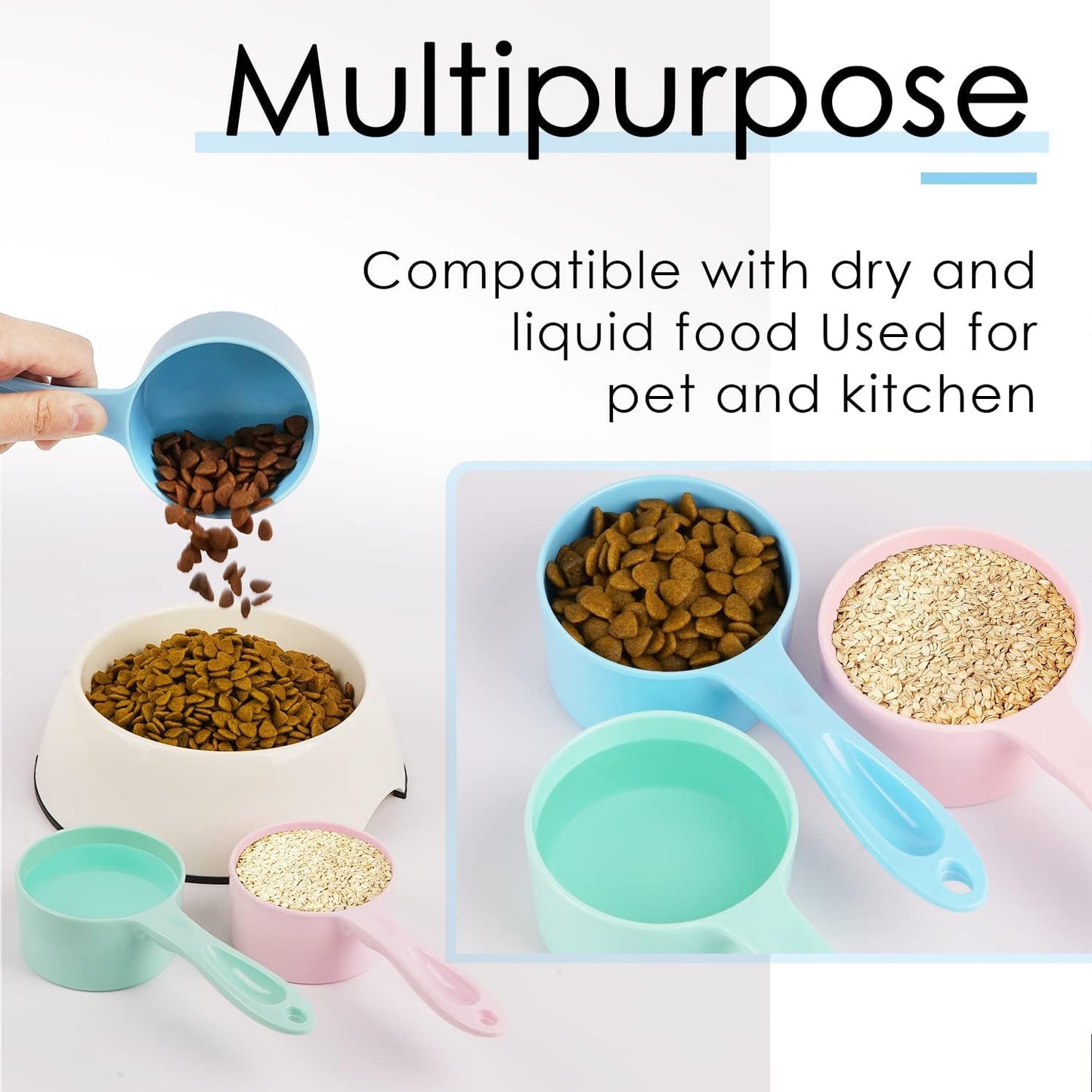 Dog Food Scoop For Container Measuring Scoop For Dogs Cats Birds And Rabbits Pet Food Feeding Scoop