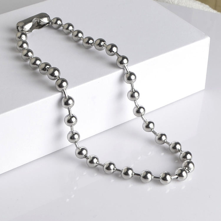 Hipsters Fashion Personality Jewelry Accessories Glass Bead Chain Ball Bead Chain